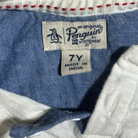 Boys Size 7 Lot 1 White Penguin Shirt, Tommy Hilfiger & Jumping Bean Shorts 7x - Picture 3 of 8